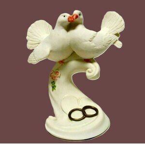 Italian Bisque Porcelain "Wings of Love" Bird Figurine by Giuseppe Armani